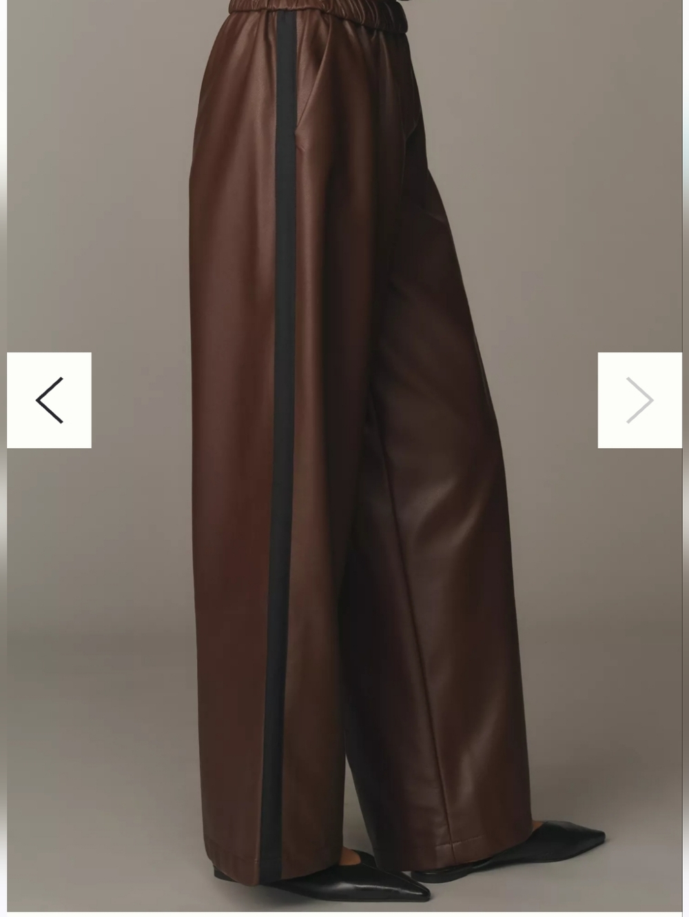 ANTHROPOLOGIE Maeve Faux Leather Pull-On Track Pants NWT